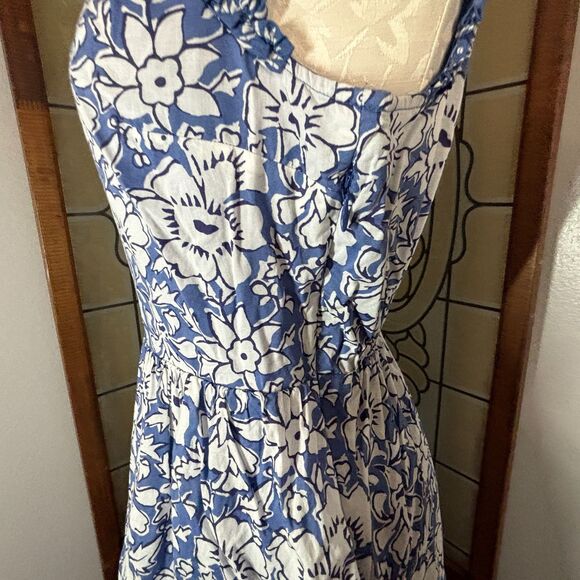J. Crew Factory Mini Dress With Ruffle Sleeves Calas Block Mix Easter Size 4 - Picture 7 of 12